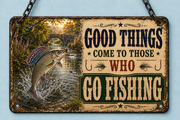 Funny fishing acrylic hanging sign featuring a jumping Perch with the quote "Fishing Is Cheaper Than Divorce And You Get To Keep The Boat", available in 3 sizes with hanging chain and choice of 10 UK fish including Pike, Carp, Salmon, Trout, Grayling, Perch, Tench, Barbel, Chub and Roach.