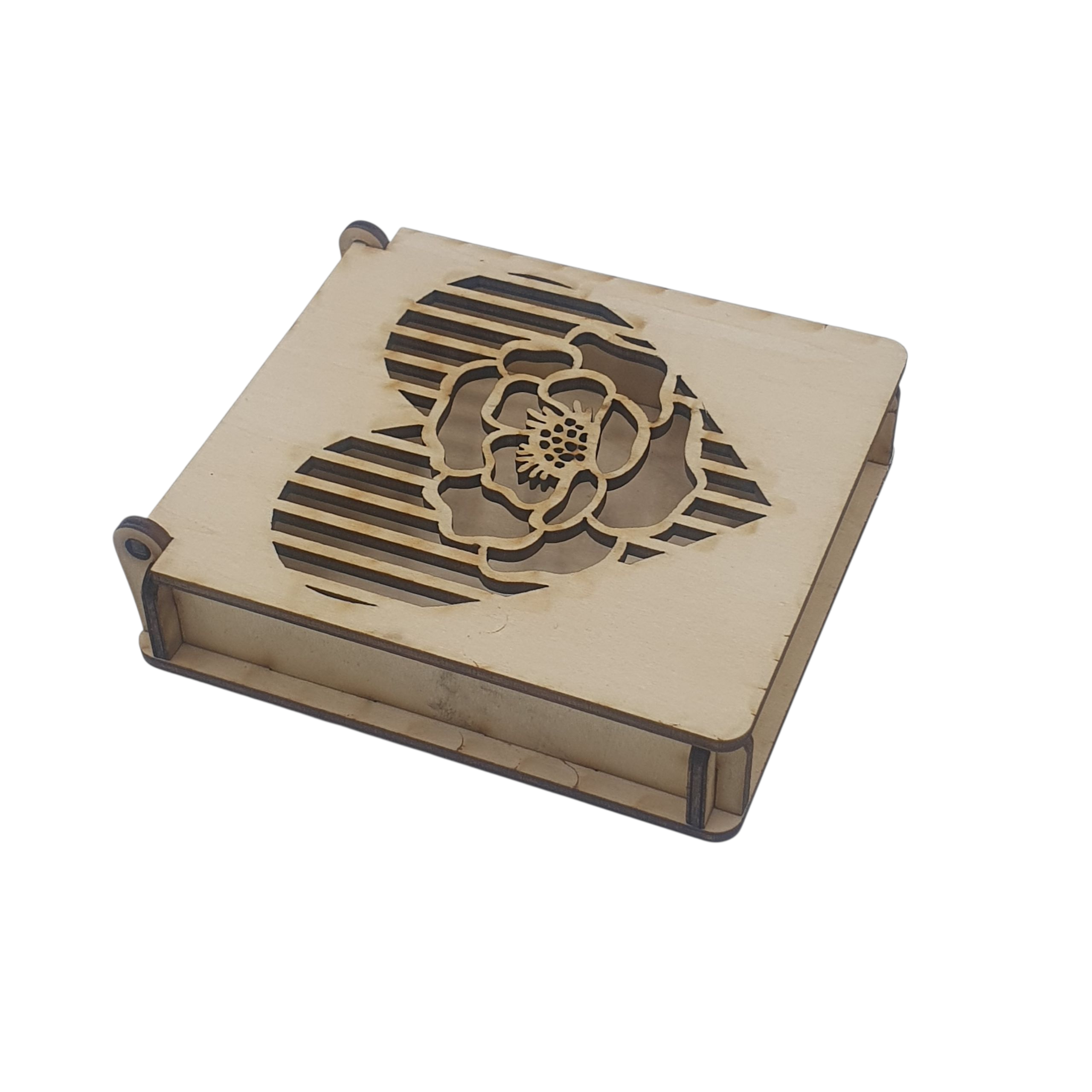 Small Trinket Box with Heart and Flower