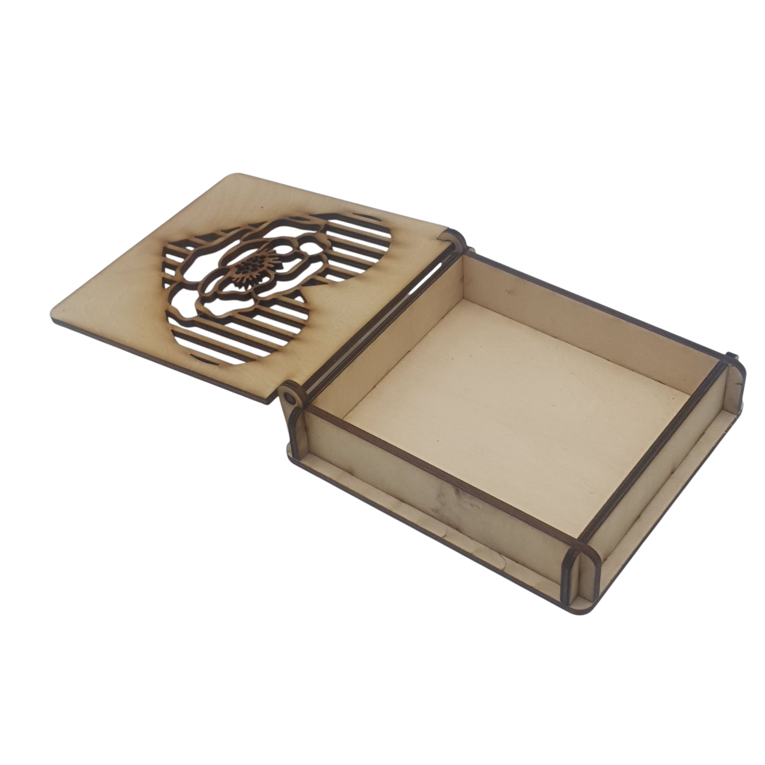 Small Trinket Box with Heart and Flower