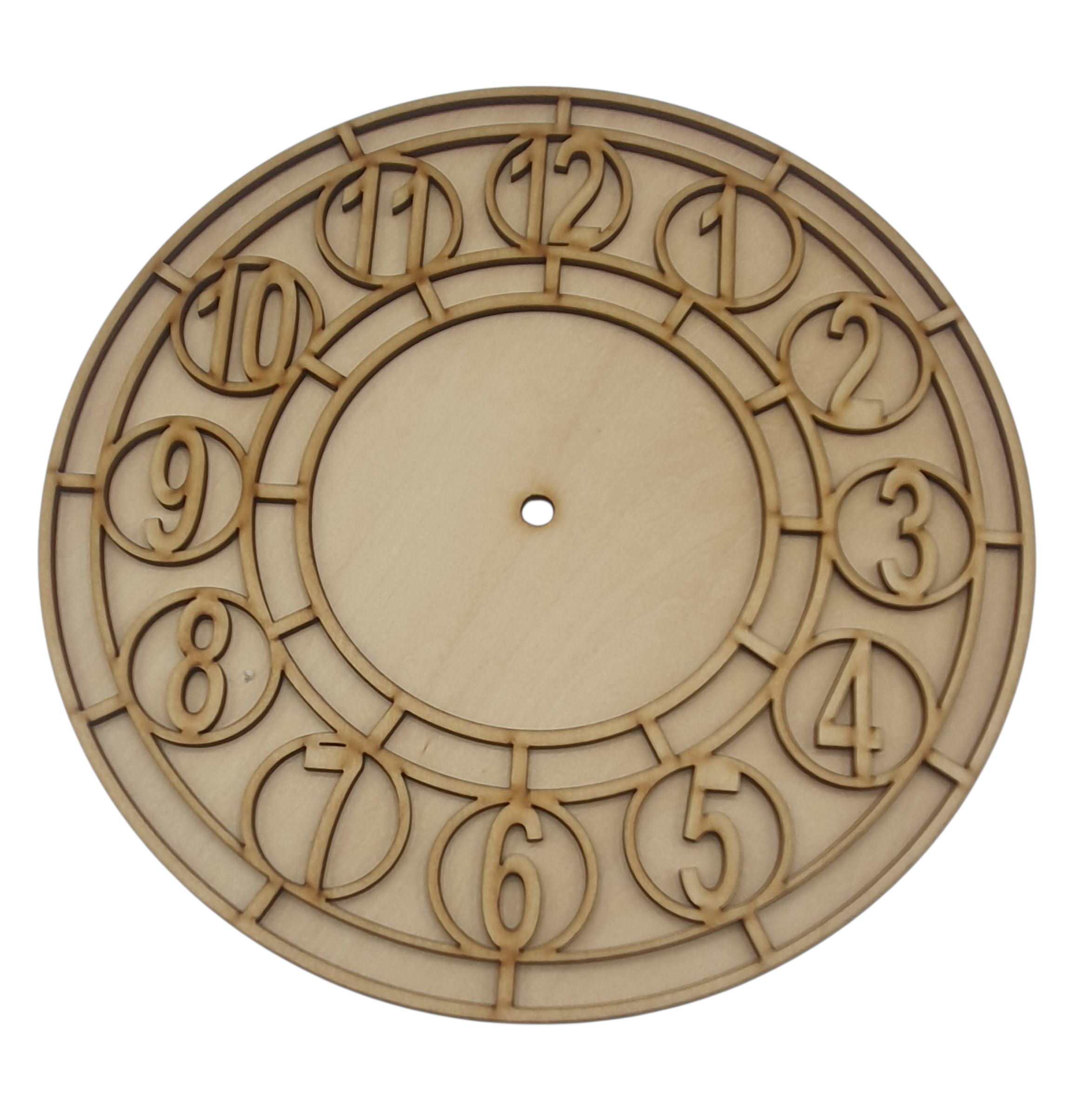 Wall Clock with Circled Numbers on Face