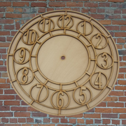 Wooden Wall Clock with Circled Numbers | DIY Clock Kit