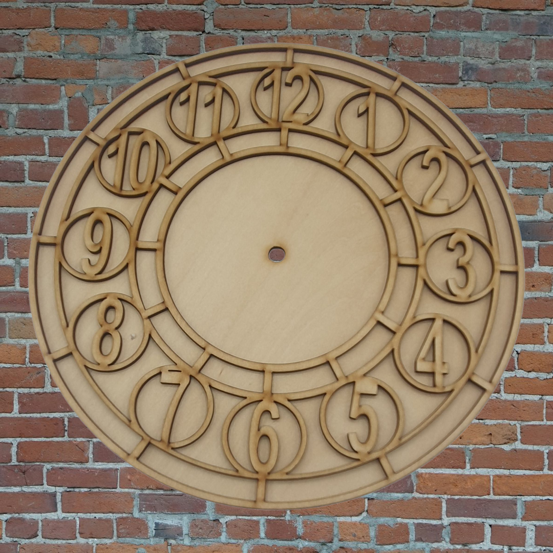 Wooden Wall Clock with Circled Numbers | DIY Clock Kit