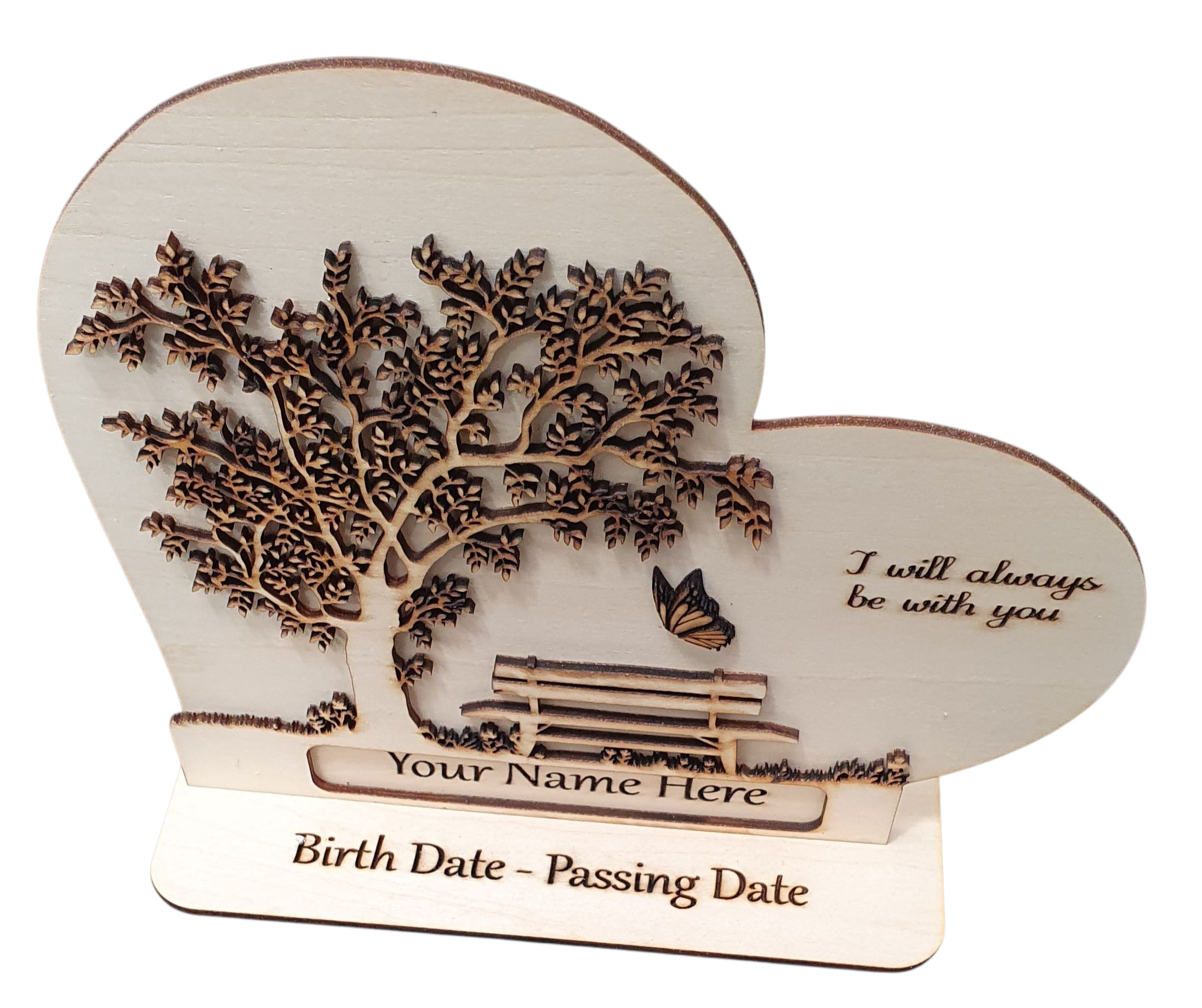 Remembrance Plaque – Tree of Life & Butterfly