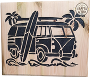 Hand Carved VW Campervan Wall Plaque