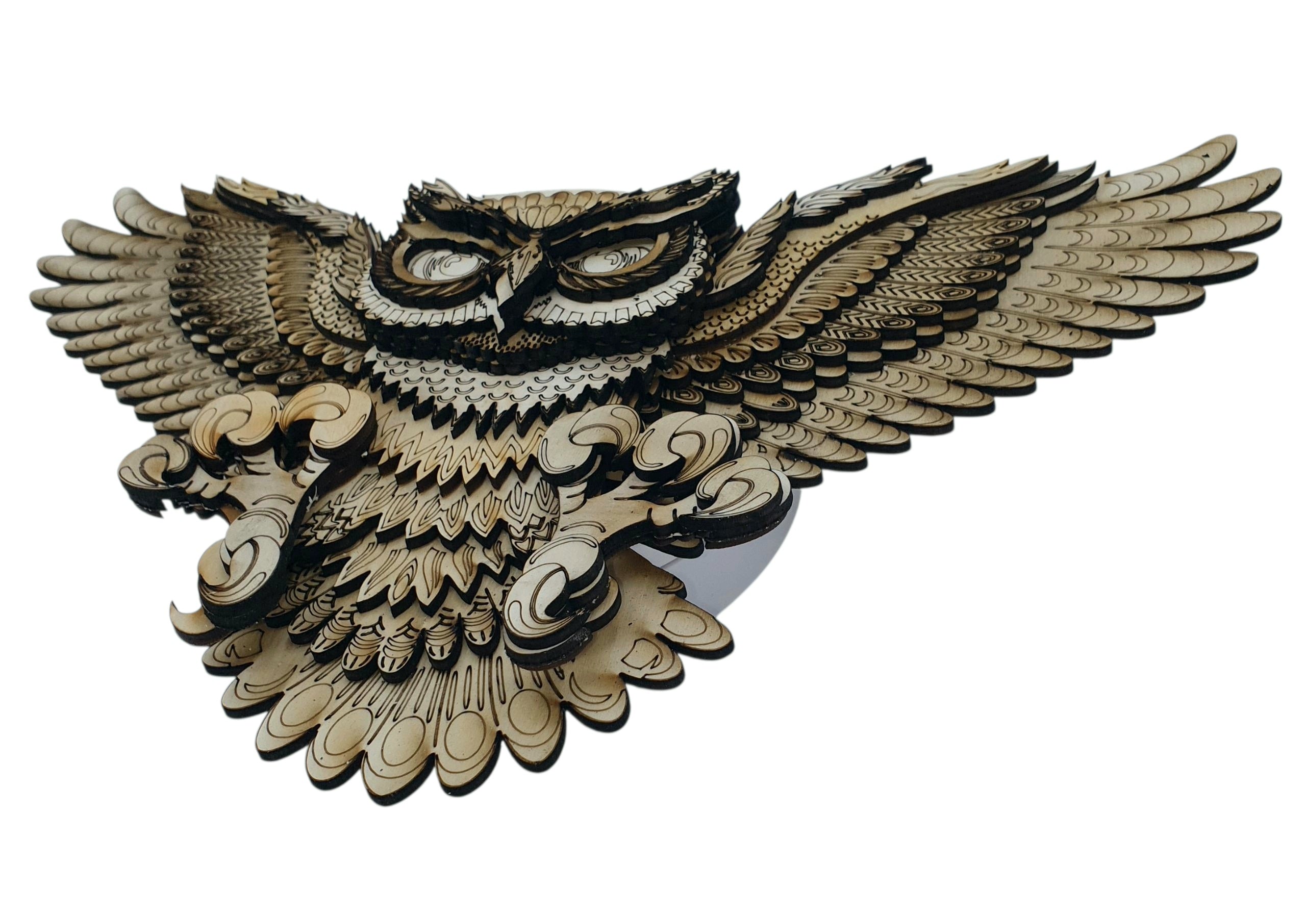 Owl Wall Decoration | Layered Wooden Wall Art DIY Craft Kit