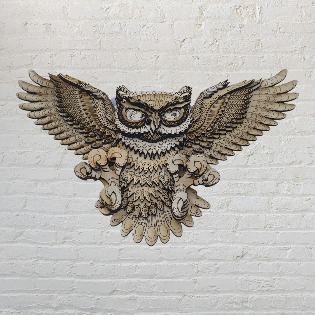 Owl Wall Decoration | Layered Wooden Wall Art DIY Craft Kit