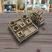 3D Wooden Tic Tac Toe / Noughts & Crosses – DIY Craft Kit