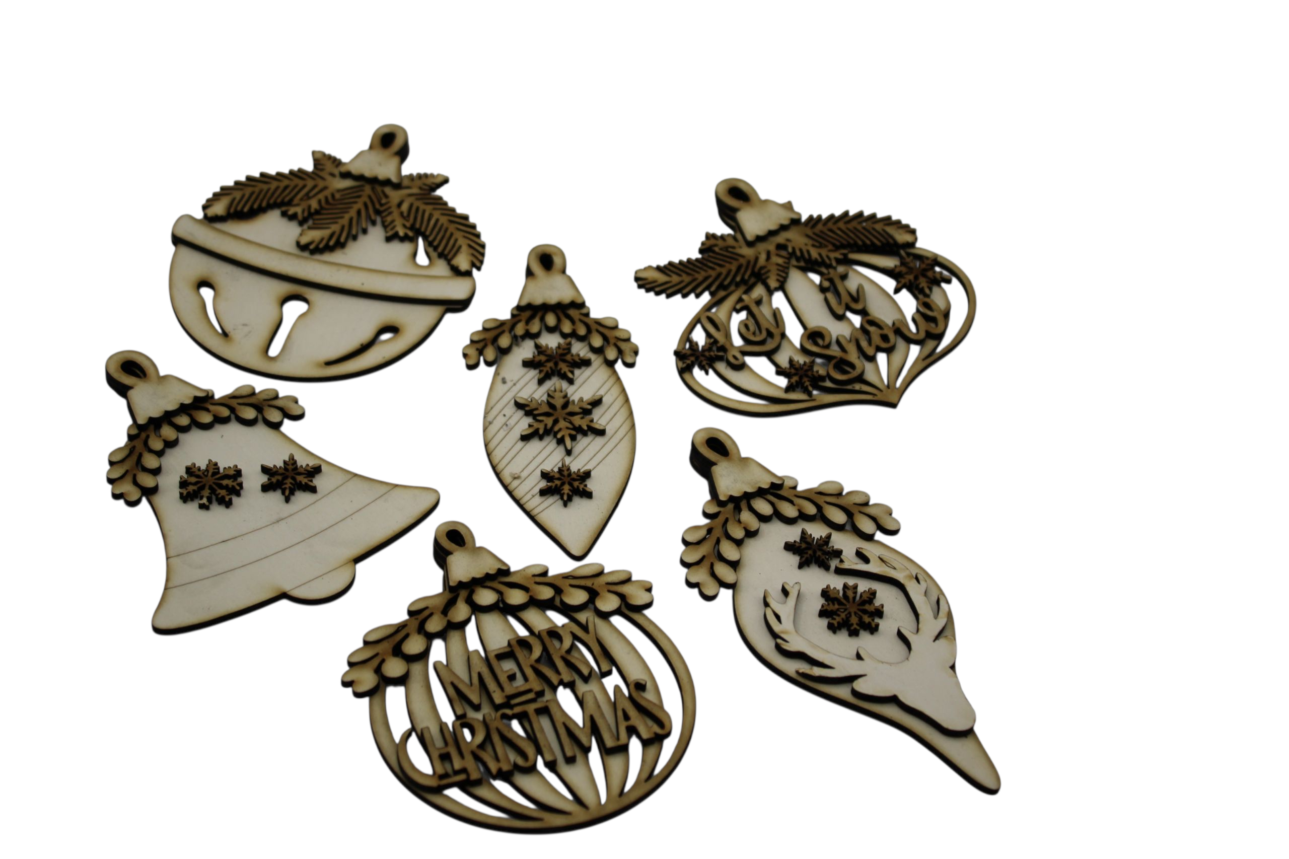 Vintage Style Tree Decorations 6 Pack