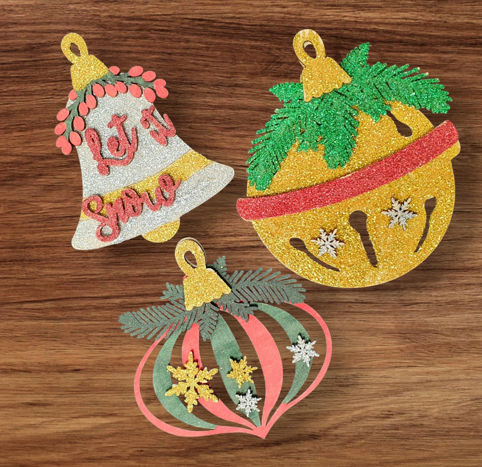 6 Pack Vintage Style Christmas Tree Decorations | DIY Festive Craft Kit