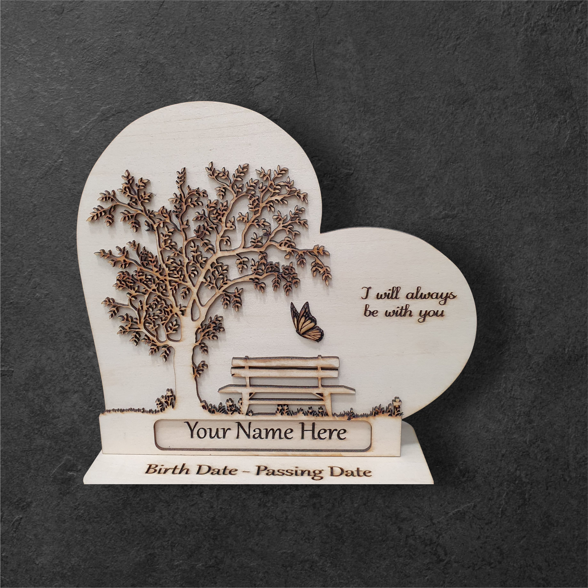 Remembrance Plaque – Tree of Life & Butterfly | Personalised Memorial Keepsake