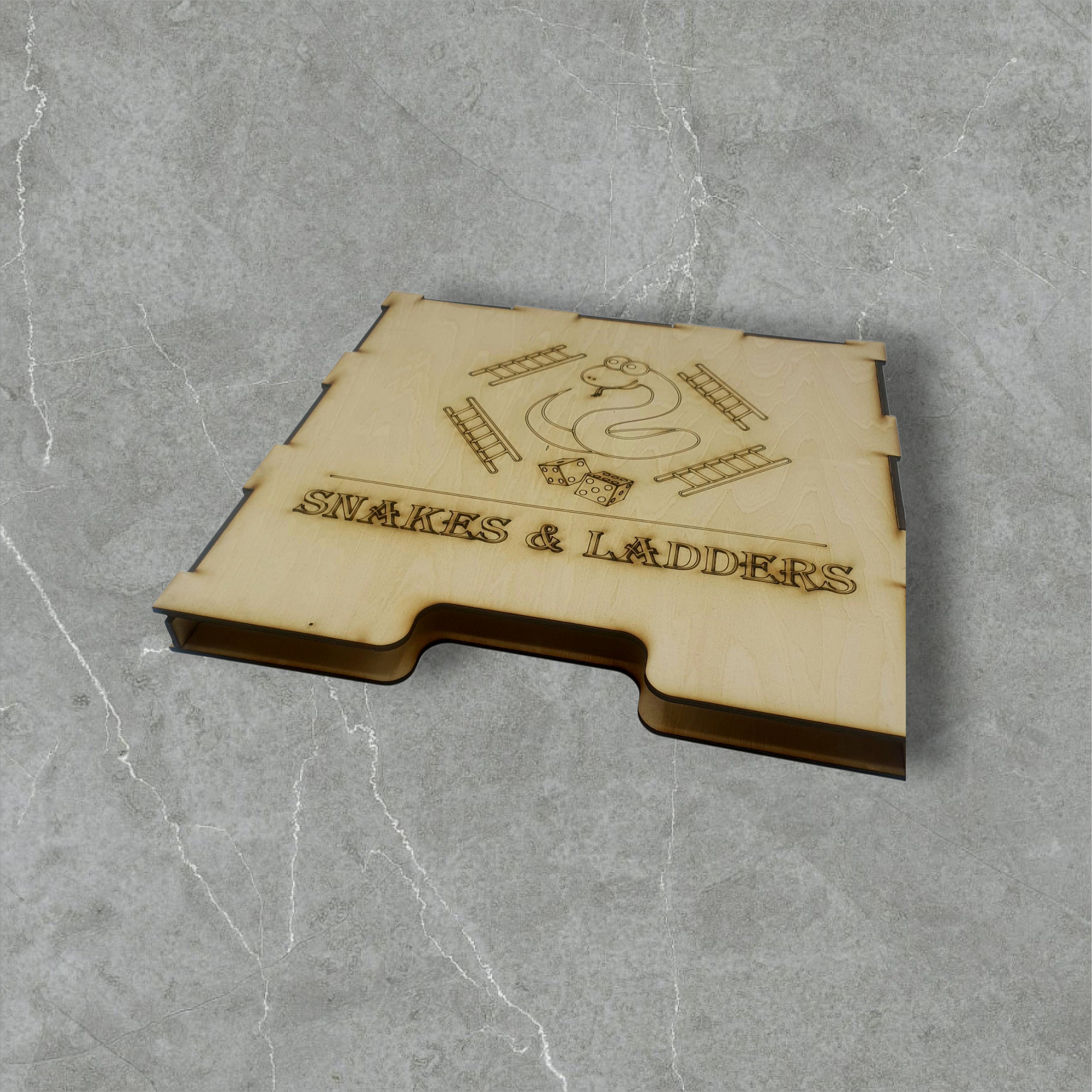 Classic Wooden Snakes & Ladders – With Storage Case | Family Board Game