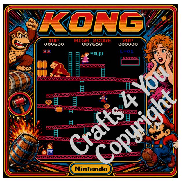 Retro Arcade Game Coaster Set of 6, Wooden Gaming Coasters, 80s Gamer Gift, Pac Man Space Invaders Frogger Decor