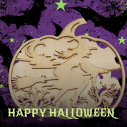 Halloween Pumpkin with Witch on Broomstick – Spooky DIY Craft Kit