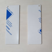White acrylic blank bookmarks with rounded corners and optional hanging hole made from premium 3mm acrylic for crafting and personalisation.
