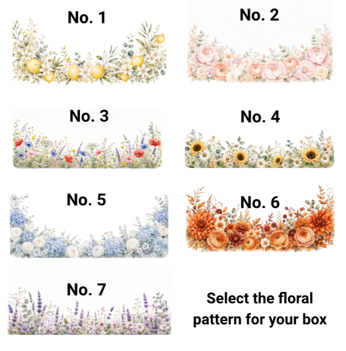 Compact personalised jewellery organiser with elegant floral design and custom name, offering dedicated storage for rings, necklaces, earrings and bracelets while travelling.