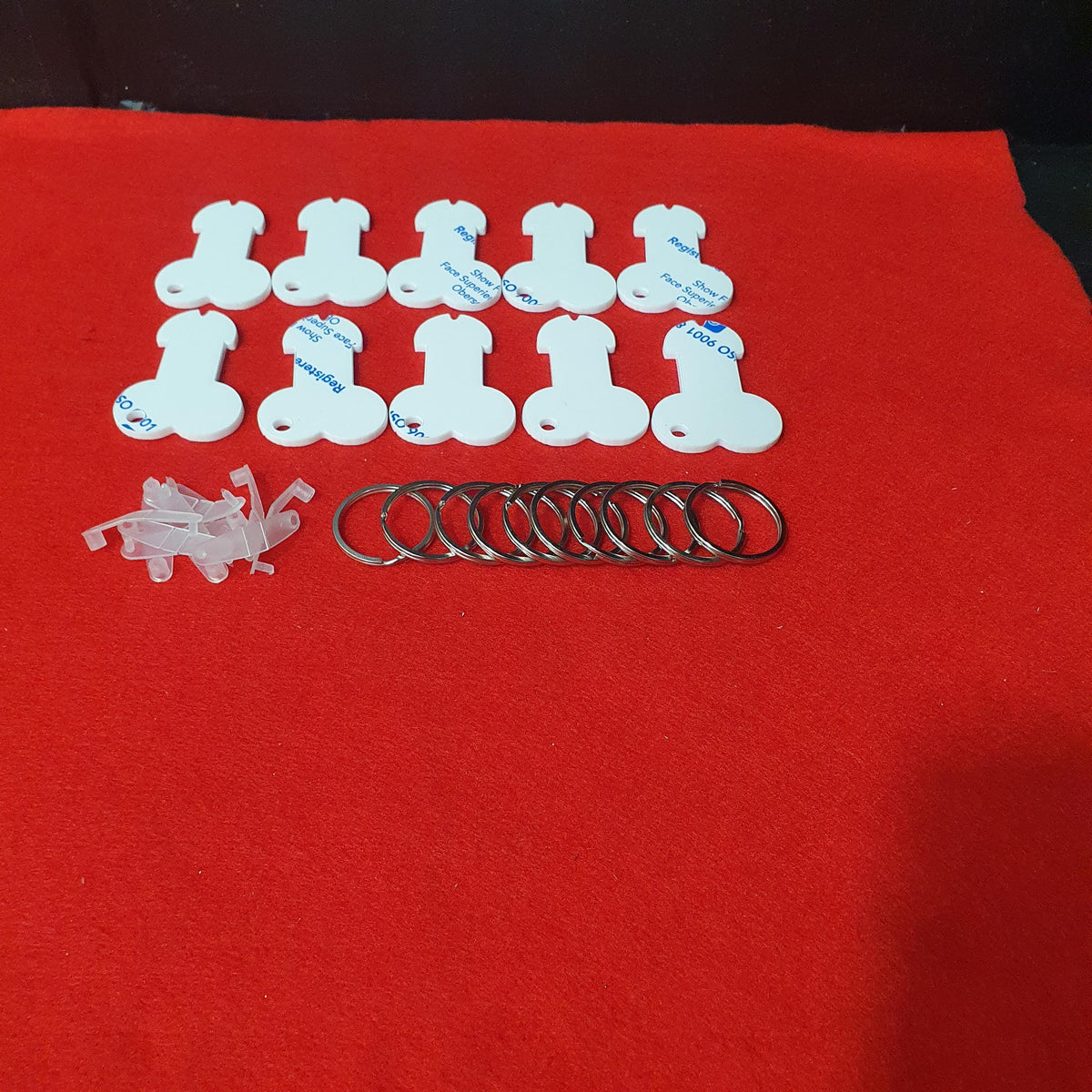 Funny willy shaped shopping trolley coin blanks for DIY craft projects