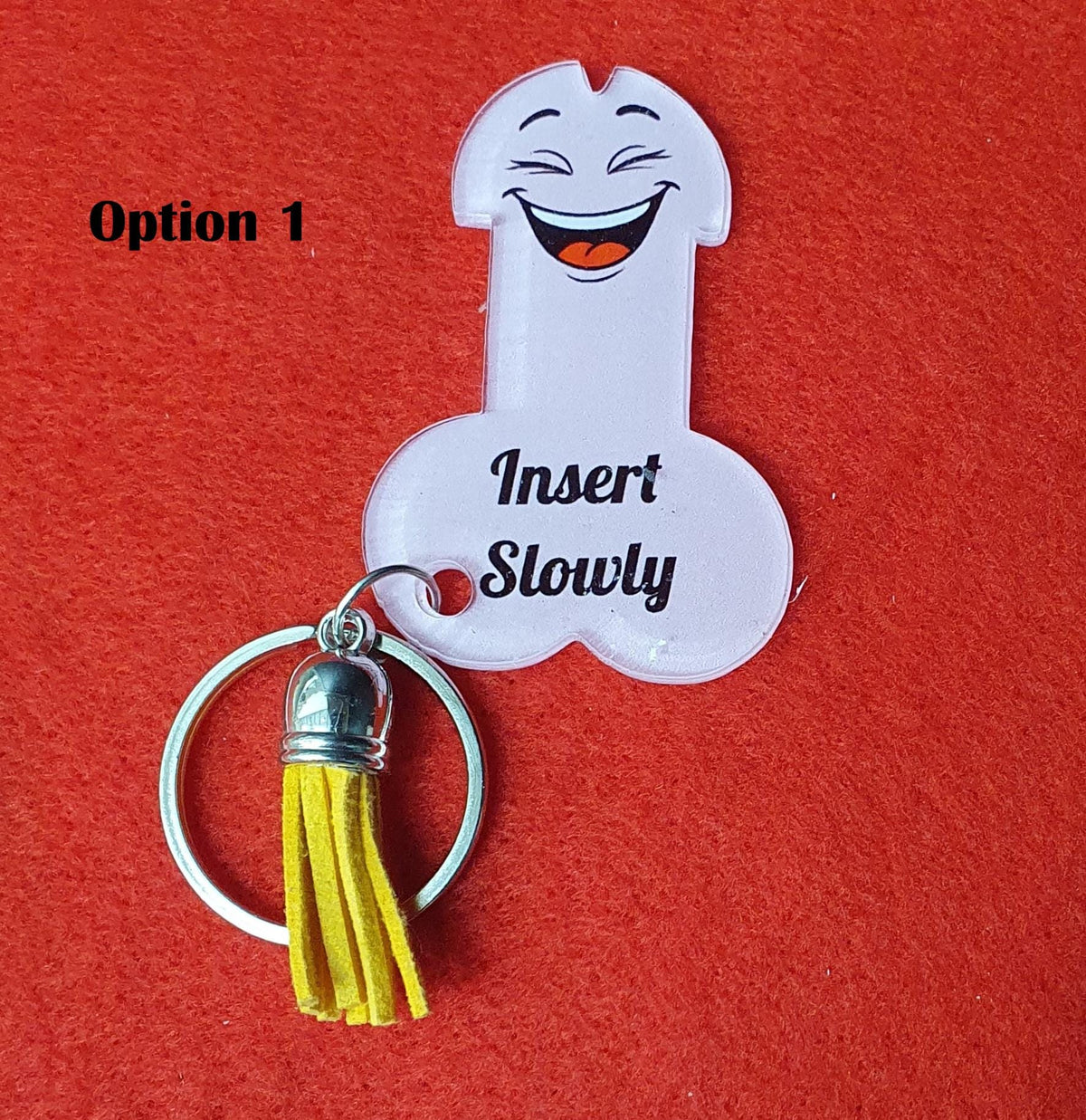 Wild Willies supermarket trolley coin keyring with tassel