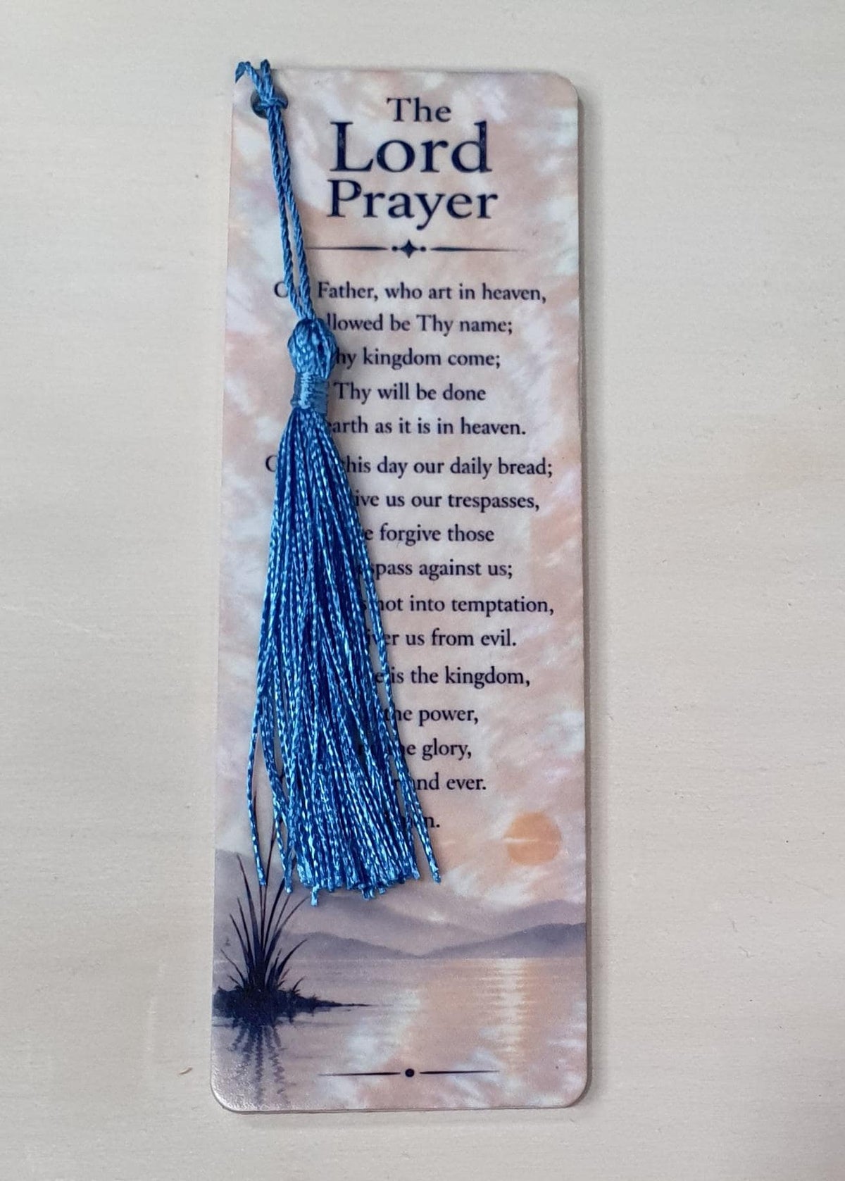 Lords Prayer Acrylic Bookmark with Tassel | Christian Gift Bookmark | Religious Bible Bookmark | Prayer Gift for Readers
