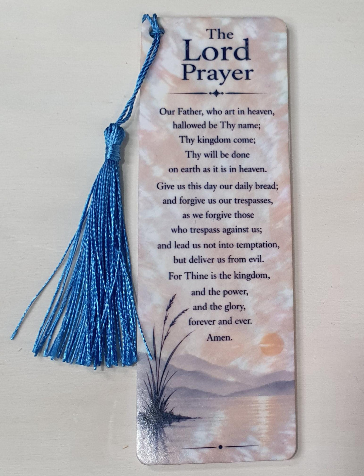Lords Prayer Acrylic Bookmark with Tassel | Christian Gift Bookmark | Religious Bible Bookmark | Prayer Gift for Readers