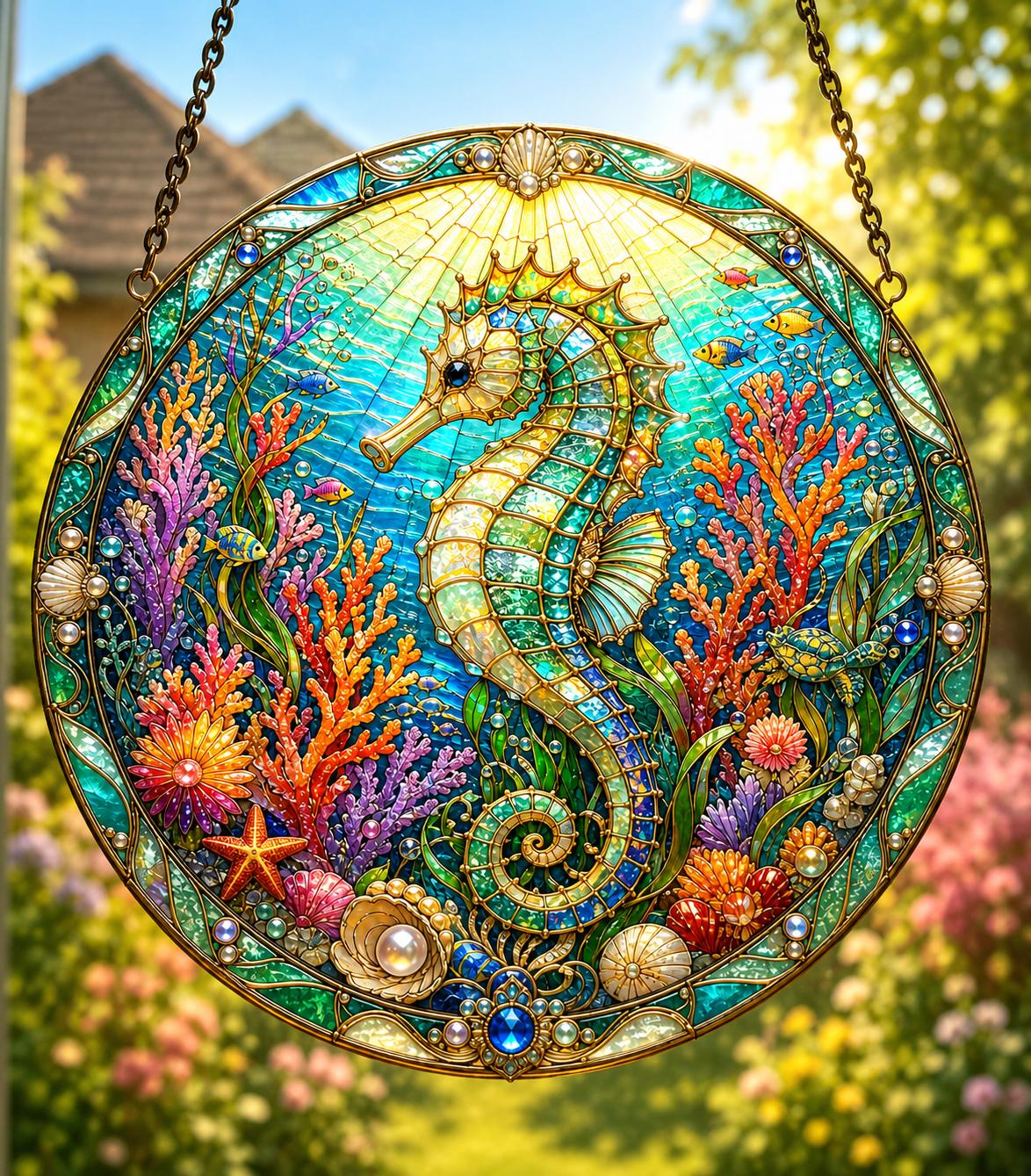 Stained Glass Effect Acrylic Suncatcher  Nature & Wildlife Window Hanging  Bee, Cardinal, Dragonfly, Fox, Owl, Butterfly and More
