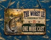 Funny fishing acrylic hanging sign featuring a jumping Perch with the quote "Fishing Is Cheaper Than Divorce And You Get To Keep The Boat", available in 3 sizes with hanging chain and choice of 10 UK fish including Pike, Carp, Salmon, Trout, Grayling, Perch, Tench, Barbel, Chub and Roach.