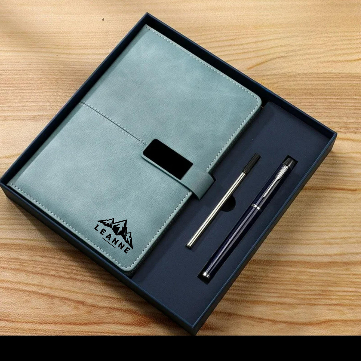 A5 notebook with 240 pages and a ballpoint pen, suitable for work notes, studying and journalling.