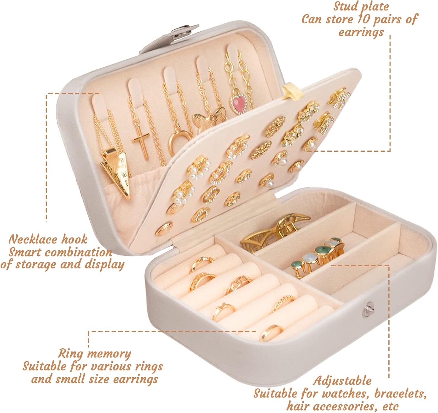 Personalised floral jewellery box gift featuring a stylish botanical design with hibiscus flowers, premium storage compartments and a customised name for a unique keepsake.