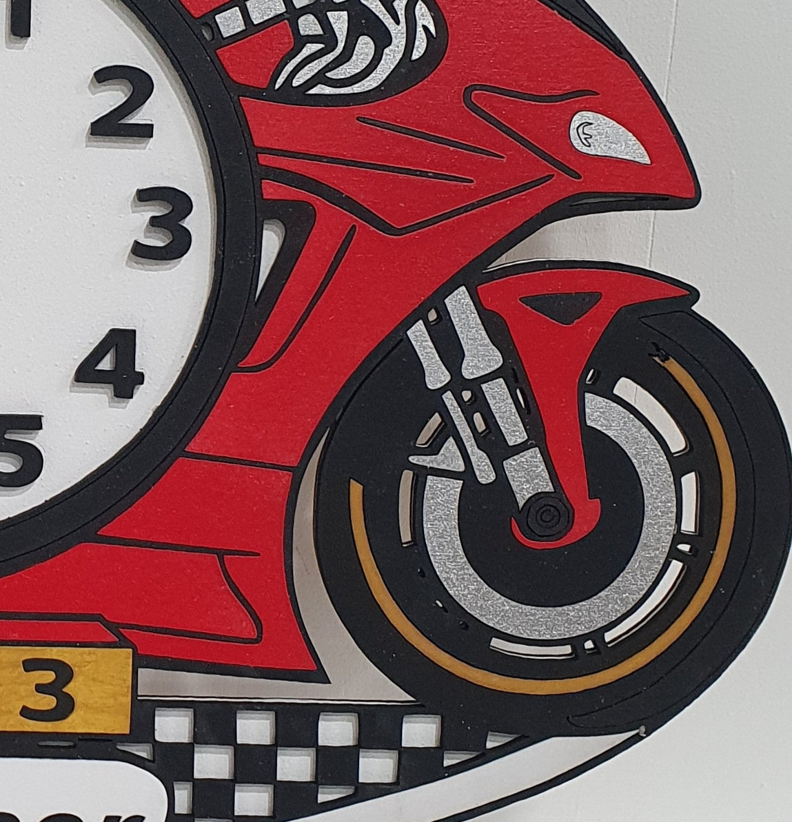 MotoGP inspired Superbike wall clock large racing motorcycle design