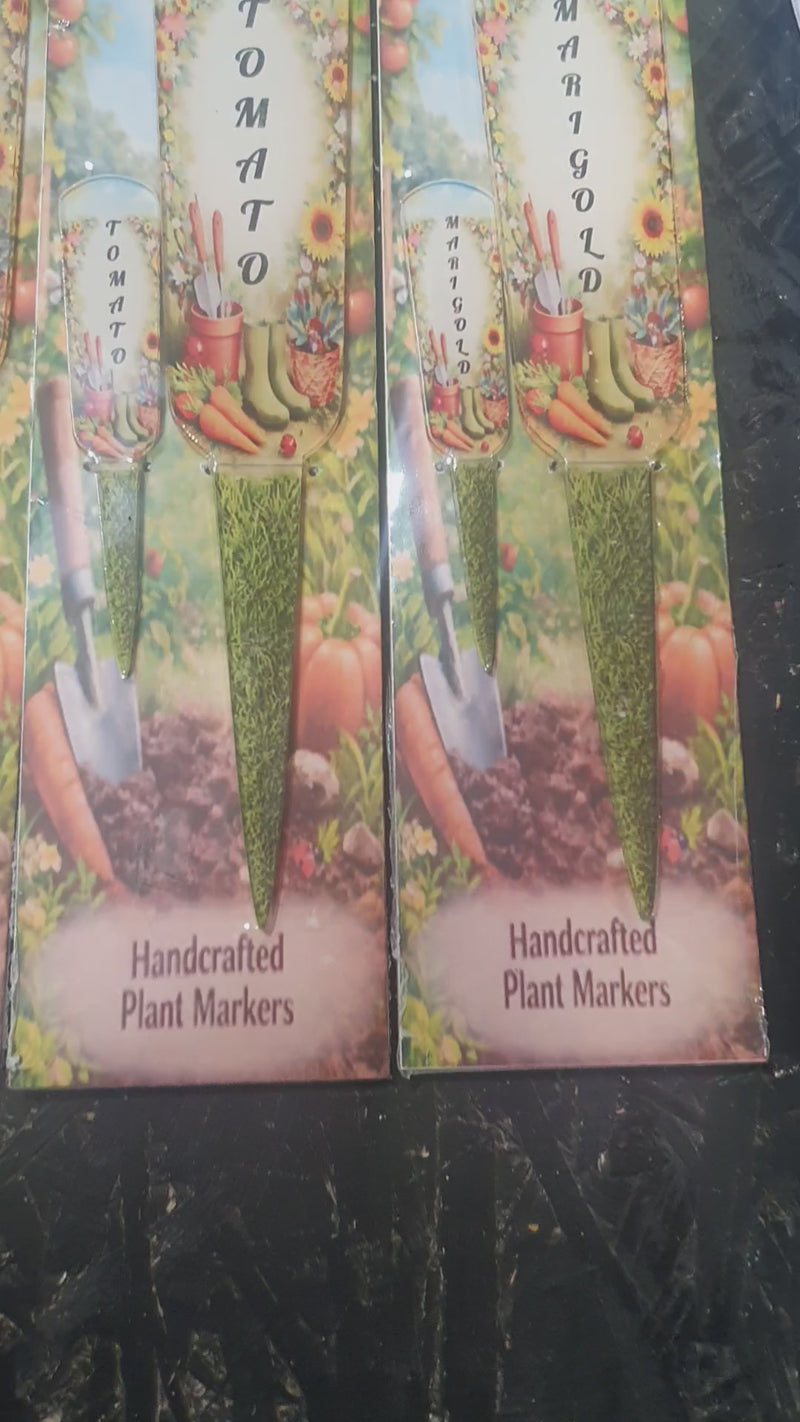 Custom plant label set packaged ready for gifting, eco friendly and fully recyclable.