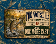 Funny fishing acrylic hanging sign featuring a jumping Perch with the quote "Fishing Is Cheaper Than Divorce And You Get To Keep The Boat", available in 3 sizes with hanging chain and choice of 10 UK fish including Pike, Carp, Salmon, Trout, Grayling, Perch, Tench, Barbel, Chub and Roach.