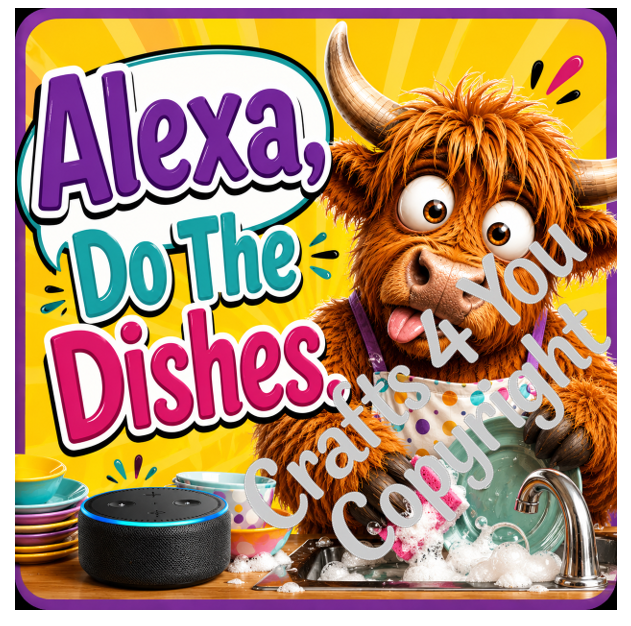 Humorous Highland Cow drink coaster set with vibrant artwork and funny everyday quotes, making a unique gift for coffee lovers, wine lovers, friends, family and work colleagues.
